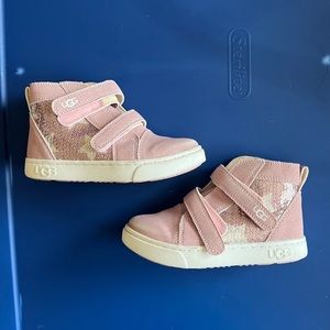 Girls UGG Velcro High Top Star Sequin Sneakers